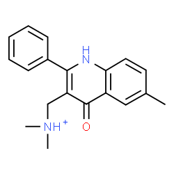 ChemSpider 2D Image | N,N-Dimethyl(6-methyl-4-oxo-2-phenyl-1,4-dihydro-3-quinolinyl)methanaminium | C19H21N2O