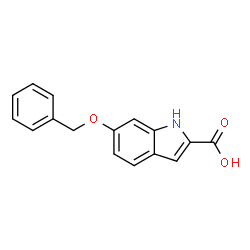 ChemSpider 2D Image | 6-Benzyloxy-1H-indole-2-carboxylic acid | C16H13NO3