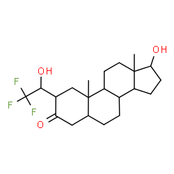 ChemSpider 2D Image | 17-Hydroxy-2-(2,2,2-trifluoro-1-hydroxyethyl)androstan-3-one | C21H31F3O3