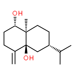 ChemSpider 2D Image | (1S,4aS,6S,8aR)-6-Isopropyl-8a-methyl-4-methyleneoctahydro-1,4a(2H)-naphthalenediol | C15H26O2
