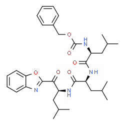 ChemSpider 2D Image | N-[(Benzyloxy)carbonyl]-L-leucyl-N-[(2S)-1-(1,3-benzoxazol-2-yl)-4-methyl-1-oxo-2-pentanyl]-L-leucinamide | C33H44N4O6