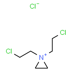 ChemSpider 2D Image | 1,1-Bis(2-chloroethyl)aziridinium chloride | C6H12Cl3N