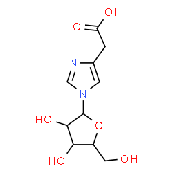 ChemSpider 2D Image | 4-(Carboxymethyl)-1-pentofuranosyl-1H-imidazole | C10H14N2O6