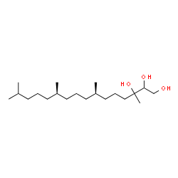 ChemSpider 2D Image | (7R,11R)-3,7,11,15-Tetramethyl-1,2,3-hexadecanetriol | C20H42O3