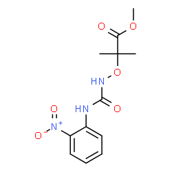ChemSpider 2D Image | Methyl 2-methyl-2-({[(2-nitrophenyl)carbamoyl]amino}oxy)propanoate | C12H15N3O6