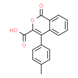 ChemSpider 2D Image | 1-oxo-4-(p-tolyl)-1H-isochromene-3-carboxylic acid | C17H12O4