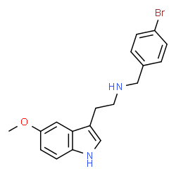 ChemSpider 2D Image | N-(4-Bromobenzyl)-2-(5-methoxy-1H-indol-3-yl)ethanamine | C18H19BrN2O