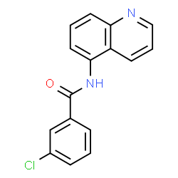 ChemSpider 2D Image | 3-Chloro-N-(5-quinolinyl)benzamide | C16H11ClN2O