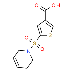 ChemSpider 2D Image | 5-(3,6-Dihydro-1(2H)-pyridinylsulfonyl)-3-thiophenecarboxylic acid | C10H11NO4S2