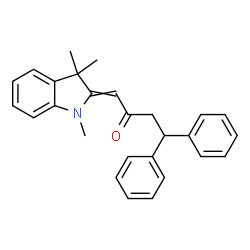 ChemSpider 2D Image | 4,4-Diphenyl-1-(1,3,3-trimethyl-1,3-dihydro-2H-indol-2-ylidene)-2-butanone | C27H27NO