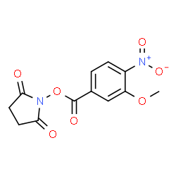 ChemSpider 2D Image | 2,5-dioxopyrrolidin-1-yl 3-methoxy-4-nitrobenzoate | C12H10N2O7