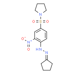 ChemSpider 2D Image | 1-{[4-(2-Cyclopentylidenehydrazino)-3-nitrophenyl]sulfonyl}pyrrolidine | C15H20N4O4S