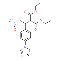 ChemSpider 2D Image | Diethyl {2-nitro-1-[4-(1H-1,2,4-triazol-1-yl)phenyl]ethyl}malonate | C17H20N4O6