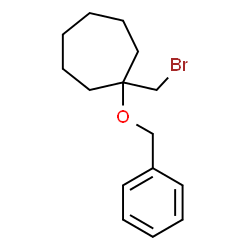 ChemSpider 2D Image | 1-(Benzyloxy)-1-(bromomethyl)cycloheptane | C15H21BrO