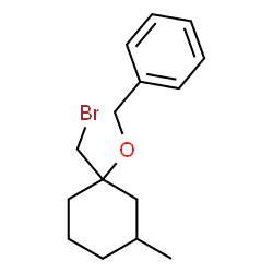 ChemSpider 2D Image | ({[1-(Bromomethyl)-3-methylcyclohexyl]oxy}methyl)benzene | C15H21BrO