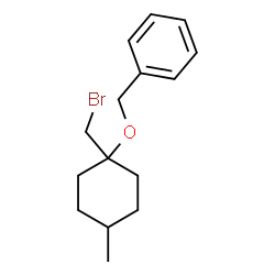 ChemSpider 2D Image | ({[1-(Bromomethyl)-4-methylcyclohexyl]oxy}methyl)benzene | C15H21BrO