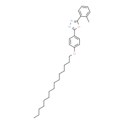 ChemSpider 2D Image | 2-(2-Methylphenyl)-5-[4-(pentadecyloxy)phenyl]-1,3,4-oxadiazole | C30H42N2O2
