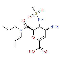 ChemSpider 2D Image | (2R,3R,4S)-4-Amino-2-(dipropylcarbamoyl)-3-[(methylsulfonyl)amino]-3,4-dihydro-2H-pyran-6-carboxylic acid | C14H25N3O6S