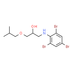 ChemSpider 2D Image | 1-Isobutoxy-3-[(2,4,6-tribromophenyl)amino]-2-propanol | C13H18Br3NO2