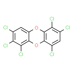 ChemSpider 2D Image | 1,2,3,6,7,9-Hexachlorooxanthrene | C12H2Cl6O2