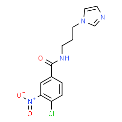 ChemSpider 2D Image | 4-Chloro-N-[3-(1H-imidazol-1-yl)propyl]-3-nitrobenzamide | C13H13ClN4O3