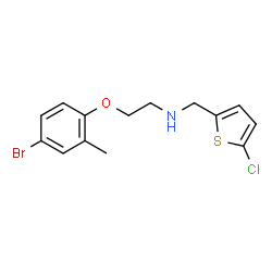 ChemSpider 2D Image | 2-(4-Bromo-2-methylphenoxy)-N-[(5-chloro-2-thienyl)methyl]ethanamine | C14H15BrClNOS