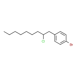 ChemSpider 2D Image | 1-Bromo-4-(2-chlorononyl)benzene | C15H22BrCl