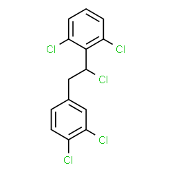 ChemSpider 2D Image | 1,3-Dichloro-2-[1-chloro-2-(3,4-dichlorophenyl)ethyl]benzene | C14H9Cl5