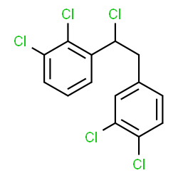 ChemSpider 2D Image | 1,2-Dichloro-3-[1-chloro-2-(3,4-dichlorophenyl)ethyl]benzene | C14H9Cl5