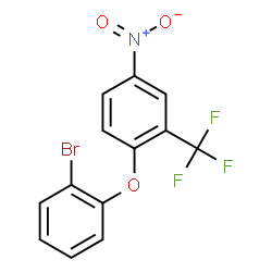 ChemSpider 2D Image | 1-(2-Bromophenoxy)-4-nitro-2-(trifluoromethyl)benzene | C13H7BrF3NO3