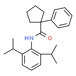 ChemSpider 2D Image | N-(2,6-Diisopropylphenyl)-1-phenylcyclopentanecarboxamide | C24H31NO