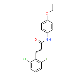 ChemSpider 2D Image | 3-(2-Chloro-6-fluorophenyl)-N-(4-ethoxyphenyl)acrylamide | C17H15ClFNO2