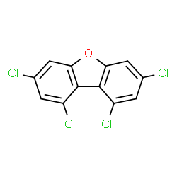 ChemSpider 2D Image | 1,3,7,9-TETRACHLORODIBENZOFURAN | C12H4Cl4O