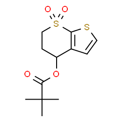 ChemSpider 2D Image | 7,7-Dioxido-5,6-dihydro-4H-thieno[2,3-b]thiopyran-4-yl pivalate | C12H16O4S2