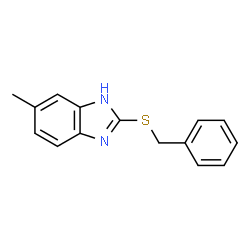 ChemSpider 2D Image | 2-(Benzylsulfanyl)-6-methyl-1H-benzimidazole | C15H14N2S