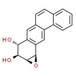 ChemSpider 2D Image | (1aS,2S,3R,11bR)-1a,2,3,11b-Tetrahydrotetrapheno[10,11-b]oxirene-2,3-diol | C18H14O3