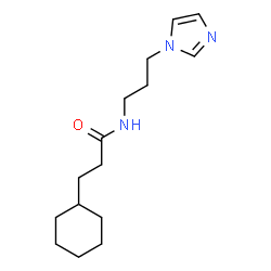 ChemSpider 2D Image | 3-Cyclohexyl-N-[3-(1H-imidazol-1-yl)propyl]propanamide | C15H25N3O