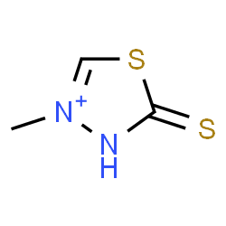 ChemSpider 2D Image | 3-Methyl-5-thioxo-4,5-dihydro-1,3,4-thiadiazol-3-ium | C3H5N2S2