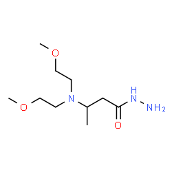 ChemSpider 2D Image | 3-[Bis(2-methoxyethyl)amino]butanehydrazide | C10H23N3O3