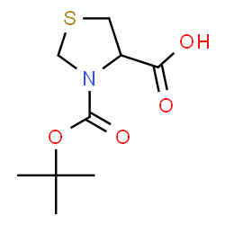 ChemSpider 2D Image | N-BOC-L-Thiazolidine-4-carboxylic acid | C9H15NO4S