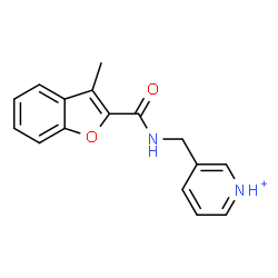 ChemSpider 2D Image | 3-({[(3-Methyl-1-benzofuran-2-yl)carbonyl]amino}methyl)pyridinium | C16H15N2O2