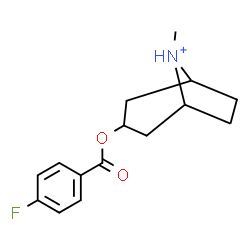 ChemSpider 2D Image | 3-[(4-Fluorobenzoyl)oxy]-8-methyl-8-azoniabicyclo[3.2.1]octane | C15H19FNO2