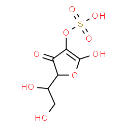 ChemSpider 2D Image | 2-O-Sulfohex-1-enofuranos-3-ulose | C6H8O9S