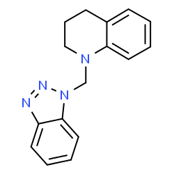 ChemSpider 2D Image | 1-(1H-Benzotriazol-1-ylmethyl)-1,2,3,4-tetrahydroquinoline | C16H16N4