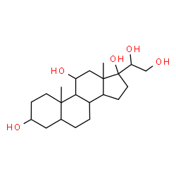 ChemSpider 2D Image | Pregnane-3,11,17,20,21-pentol | C21H36O5