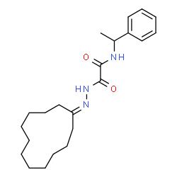 ChemSpider 2D Image | 2-(2-Cyclododecylidenehydrazino)-2-oxo-N-(1-phenylethyl)acetamide | C22H33N3O2