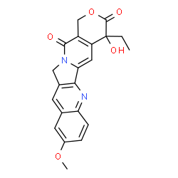 ChemSpider 2D Image | 4-Ethyl-4-hydroxy-9-methoxy-1H-pyrano[3',4':6,7]indolizino[1,2-b]quinoline-3,14(4H,12H)-dione | C21H18N2O5