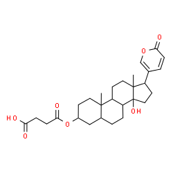 ChemSpider 2D Image | 3-[(3-Carboxypropanoyl)oxy]-14-hydroxybufa-20,22-dienolide | C28H38O7