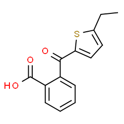 ChemSpider 2D Image | 2-[(5-Ethyl-2-thienyl)carbonyl]benzoic acid | C14H12O3S