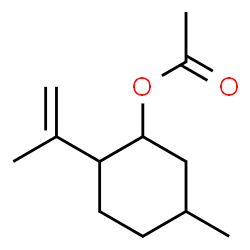 ChemSpider 2D Image | 2-Isopropenyl-5-methylcyclohexyl acetate | C12H20O2